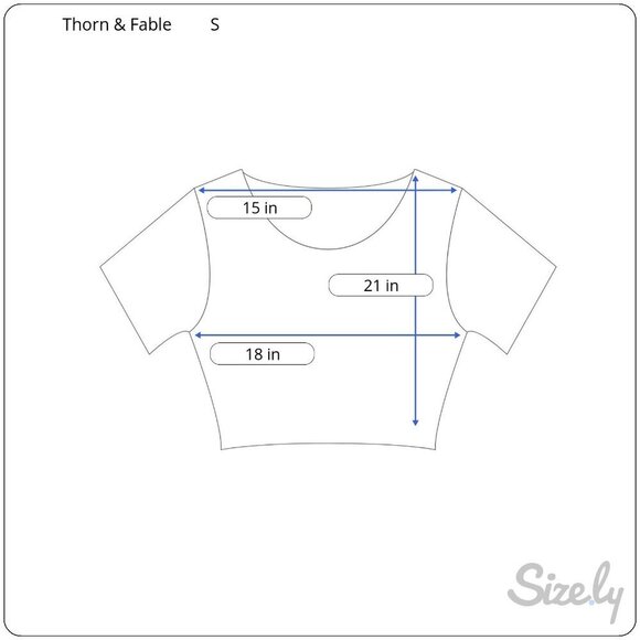 Thorn & Fable Hot topic Ivory Smock Girls Crop Top Size Small - Picture 5 of 6